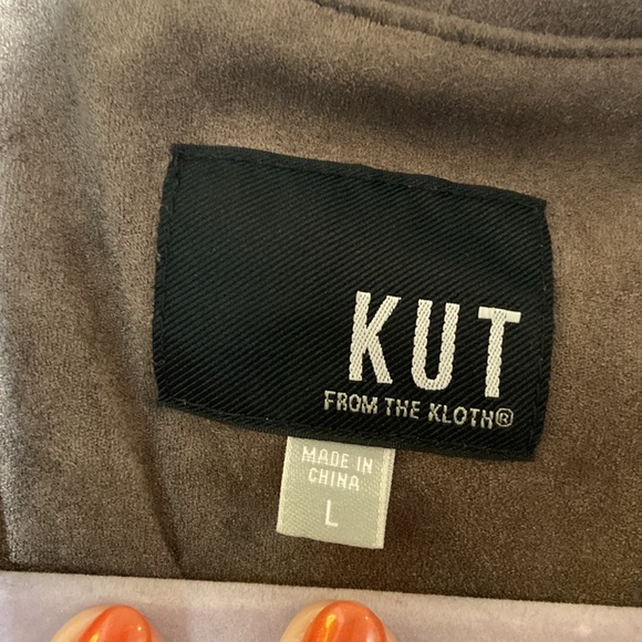 Kut from the Kloth Suede like Jacket Sz L - Picture 4 of 6
